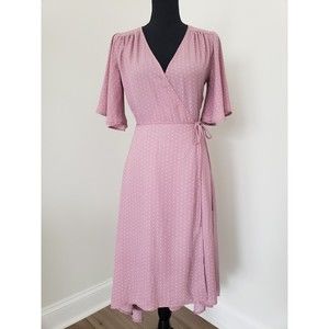 Lulus Women Dress Size XSmall Color Pink Casual Light Wrap Dress